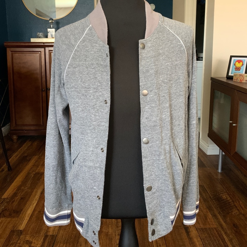Alternative Earth Gray Baseball Jacket - image 1
